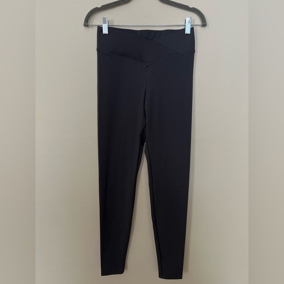 Express Womens High Waisted Crossover Activewear Gray Yoga Leggings Slim Fit XS - Picture 1 of 16